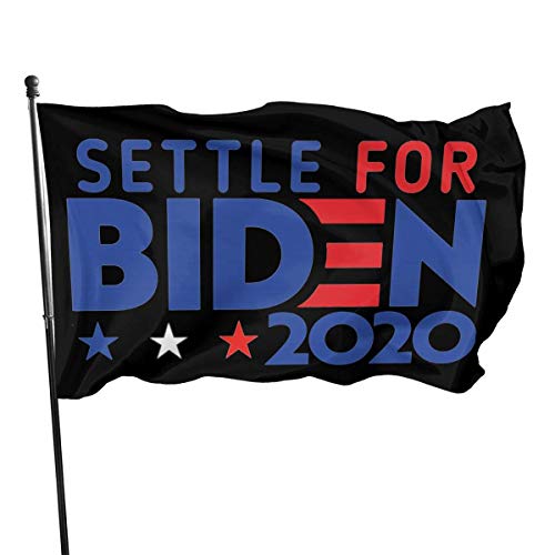Lsjuee Settle for Biden 2020 Flag 3 x 5 pies Resistente, Duradero, Interior/Exterior, jardín, Ojal de latón, Bandera de Alto Nivel sin asta de Bandera