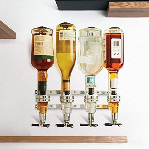 Máquinas Dispensadoras de Cerveza Dispensador Profesional de alcohol, Porta Botellas Para Bar Caddy Portabotellas de Vino Para Cóctel de Cerveza de Vino (4 Bottle)