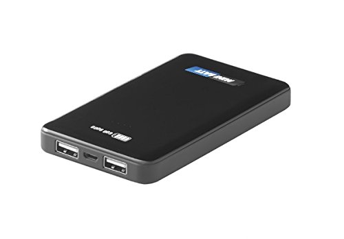 miniBatt GOO - Cargador portátil para dispositivos móviles (9000 mAh, Li-Po, 2 x USB, 220 V), negro