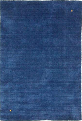 Nain Trading Loom Gabbeh - Alfombra oriental, 180 x 120 cm, color azul
