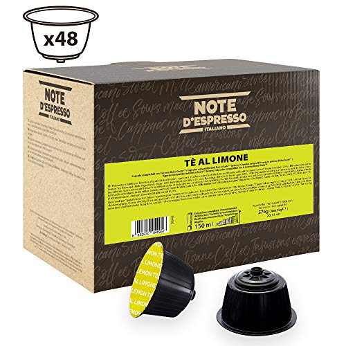 Note D'Espresso Cápsulas de Té al Limón compatibles con cafeteras Dolce Gusto - 48 Unidades de 12 g, Total: 576 g