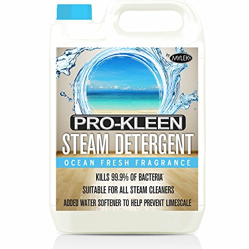 Pro-Kleen Detergente a vapor MY272 - Ocean Fresh Fragrance, solución de limpieza de alto concentrado con suavizante de agua integrado, apto para todas las máquinas de fregona eléctrica de 5 L, líquido