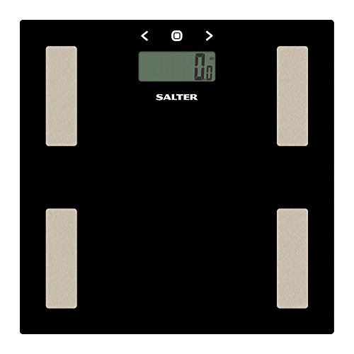 Salter Glass - Báscula de baño analizadora, 180 kg, color negro