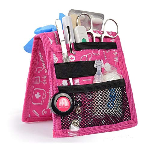 Salvabolsillos, Keen's, Mobiclinic, Para bata o pijama, Diseño exclusivo con estampados en color rosa, Amo la enfermería