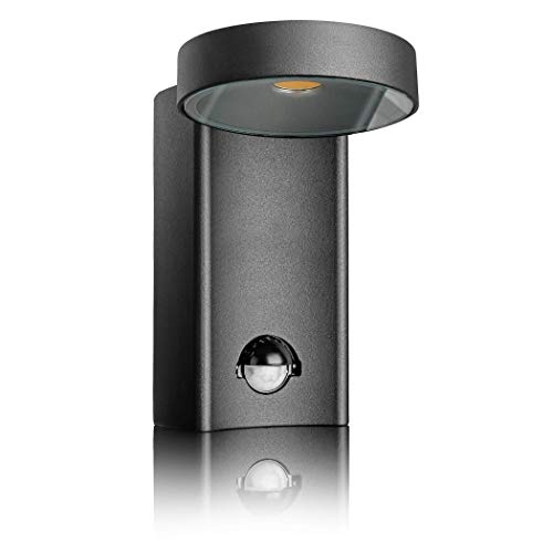 SEBSON LED Lámpara de Exterior con Sensor Movimiento, Aplique de Pared, Negro, Aluminio, 10W, 950lm, Blanco Frío 6500K, Orientable, IP54