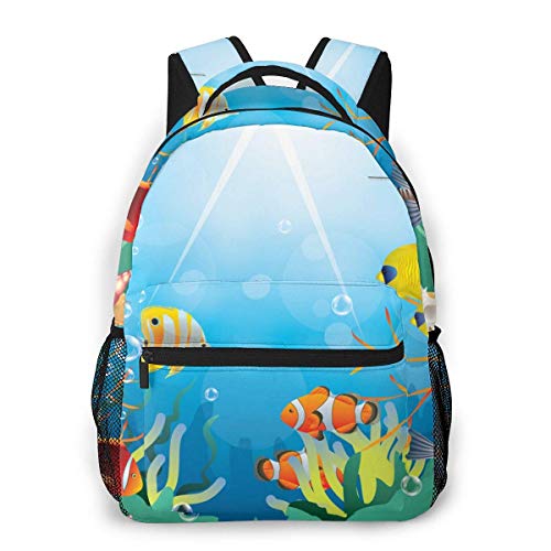 Shichangwei Mochila Escolar Underwater World with Light Durable Kids Back To School Backpack Polyester Book Bag For Boys Girls Adults