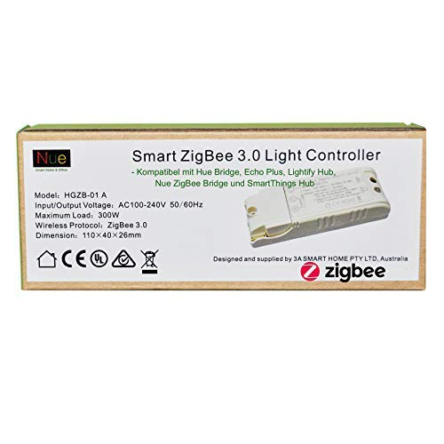 Smart ZigBee - Interruptor de luz para techo o pared para Echo Plus, ZigBee Hub Bridge para control de luces normales con Alexa Google Voice Control