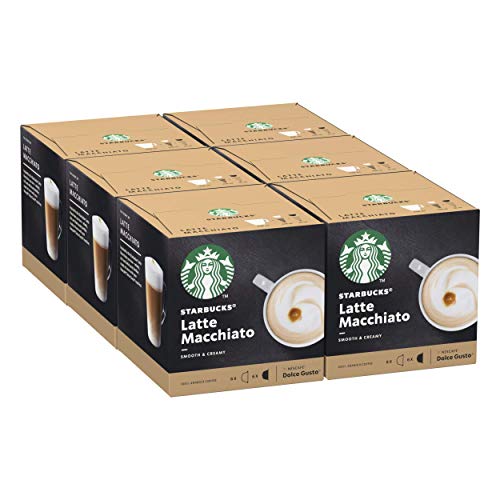 Starbucks Latte Macchiato De Nescafe Dolce Gusto Cápsulas De Café 6 X Caja De 6+6 Unidades
