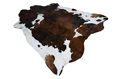 Suggaloaf Alfombra de piel de vaca, color tricolor, tamaño aprox. 215 x 175 cm, producto natural único de América del Sur.