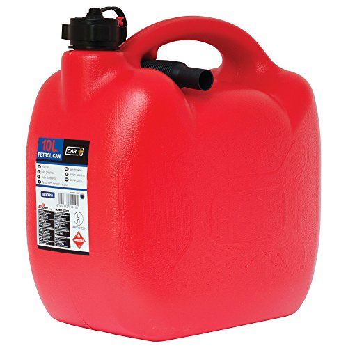 Sumex CAR+ Bidon05 - Bidón Gasolina de plástico con Tubo Flexible, 10 Litros, color Rojo