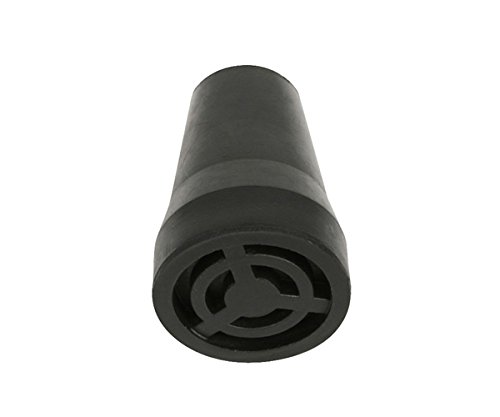 Sysfix Contera de goma negra para muletas y bastones de 18 mm diámetro con arandela metálica - 4 Conteras