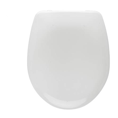 Tapa wc universal Mod. CRETA, tapa wc universal dura compatible con modelos de roca, gala, delafon, sangra y otras marcas. Incluye bisagras tapa wc y tornillos. Color blanco.