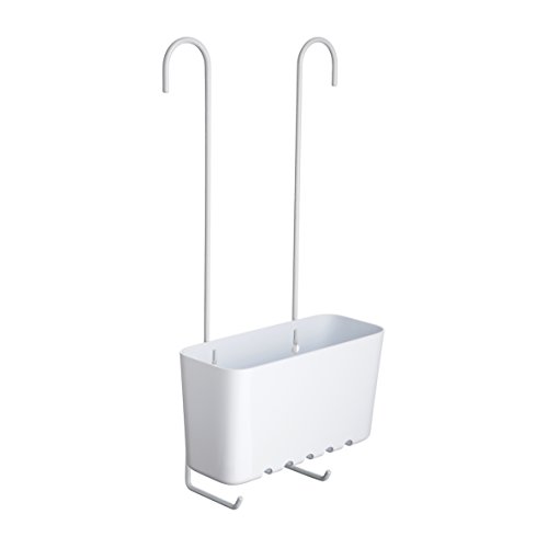 Tatay Standard Single Cesta organizadora de Ducha o bañera Ajustable a Todo Tipo de grifos plástico polipropiel, Blanco, 20.5 x 11 x 41.5 cm