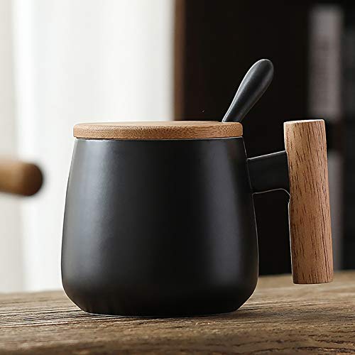 Tazas de café y vasos (400 ml), color negro