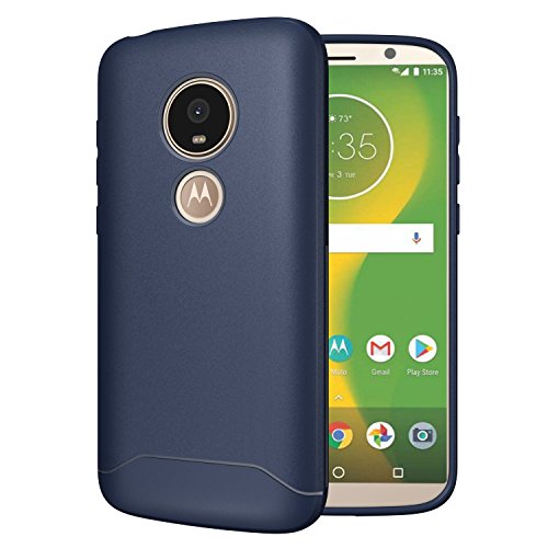 TUDIA - Funda para Motorola Moto E5 Play (mate, ligera, con arco S), TPU para Motorola Moto E5 Play, color azul marino