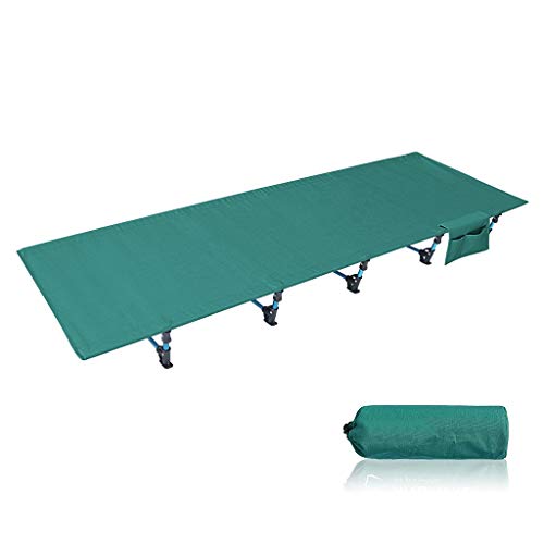 UCYG Cama Canapé Abatible Plegable para Invitados，Armadura De Metal Butaca Sofa 1 Plazas para Camping Piscina Jardín, 150 Kg De Carga, 190x70x17cm (Color : Green)