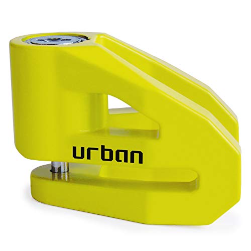 URBAN Securtiy UR206Y Candado Antirrobo Disco ø6 fabricado en Europa, Amarillo, 6 mm