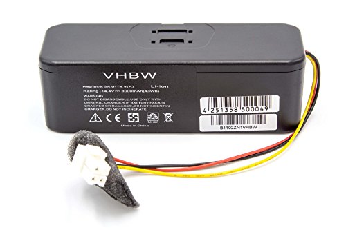 vhbw Batería Li-Ion 3000mAh (14.4V) para aspirador Samsung Navibot SR8730, SR8750 Light, SR8824, SR8825, SR8828, SR8830, SR8840. como VCA-RBT20.