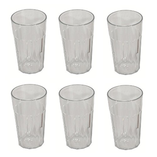 Viva Haushaltswaren - 6 pequeños Vasos/Vasos de Vino, Vasos de plástico Transparente de policarbonato Aproximadamente 200 ml, apilable