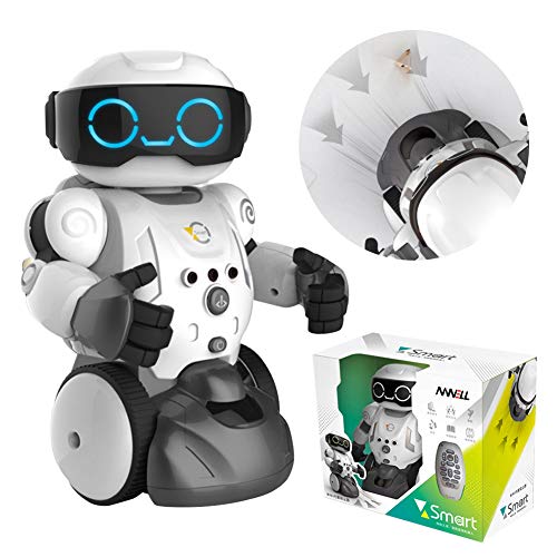 Wan&ya Robot Inteligente de Juguete para niños Robot de Barrido Inteligente RC Mini aspiradora eléctrica Robótica Educación Juguetes de interacción Robot de Regalo para niños niñas niños