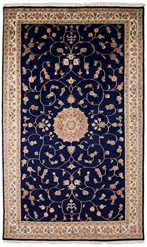 WITEK Alfombra oriental, País de origen: Pakistán, tejida a mano, 152 cm x 257 cm, 70% lana y 30% seda
