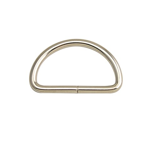 Wuuycoky - Hebillas de anillas en D plateadas de diámetro interior de 3,8 cm, no soldadas con autógena para flejes de correas, 10 unidades