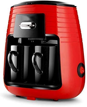 AJH Máquina de café, 450W 0.25L Máquina de café con Filtro de té Juego de máquina con 2 Tazas de cerámica Cafetera eléctrica automática de Oficina en casa de Estilo Americano, para Oficina en ca