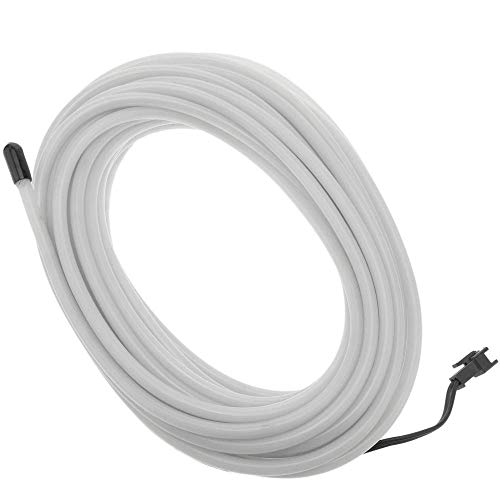 BeMatik - Cable electroluminiscente blanco de 5mm en bobina 10m de cable conectada a 220VAC