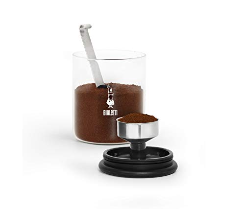 Bialetti - Bote Moka para café de 250 g (con tapa), cristal