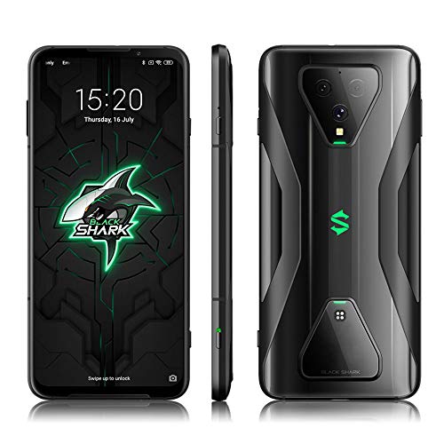 Black Shark 3 8GB 128GB Gaming 5G Phone 6.67 Pulgadas, Android 10 Teléfono móvil Desbloqueado, 270HZ Tasa de informes táctiles, Teléfono Inteligente con Triple cámara de 64MP, Negro