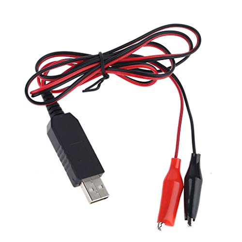 bobeini Reemplazar 2X AA AAA Eliminador de batería USB 5V a 3V Cable Reductor para Radio Toy Negro