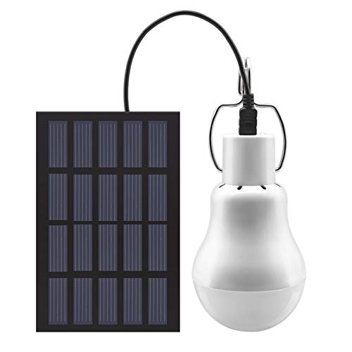 Bombilla de LED Solar Portatil - GreeSuit Lampara solares ampoule alimentée par énergie projecteur lampe à portative avec panneau solaire pour randonnée extérieure camping tente éclairage de pêche