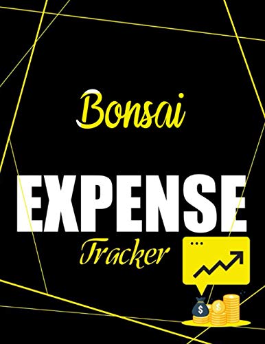 Bonsai Expense Tracker: Financial Planning Journal, Monthly Budgeting Notebook, 120 Pages, 8.5 x 11, Black yellow, Checklist Organizer Goals and ... Simple Money Management Ledger Notebook