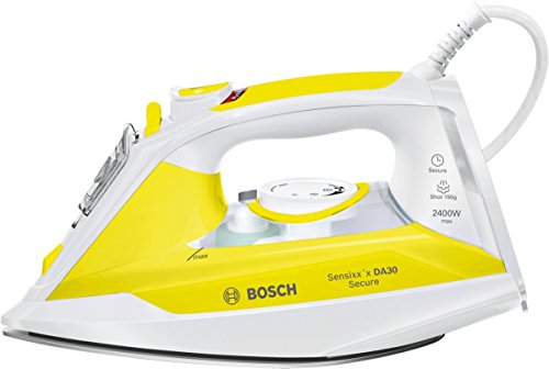 Bosch Sensixx DA30 Secure TDA3024140 Blanco, Amarillo - Plancha (2 m, Blanco, Amarillo, 40 g/min, 0,32 L, 2400 W)