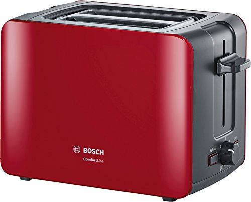 Bosch TAT6A114 - Tostador, Rojo, ( 915-1090 W, 220-240 V, 50 - 60 Hz )