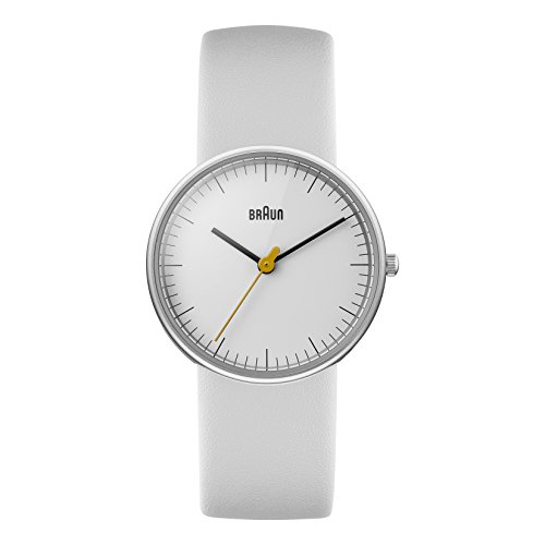 Braun BN0021WHWHL - Reloj analógico de mujer de cuarzo con correa de piel Blanco