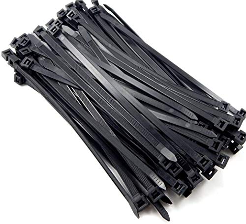 Bridas para Cables, 100pcs Premium Tie Wraps, Alta calidad fuerte nylon Zip Ties, resistentes a los rayos UV, resistentes al calor(400 mm x 7,6 mm)