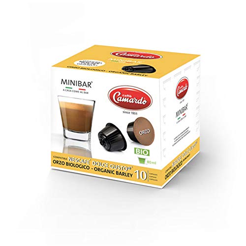 CAFFÈ CAMARDO 120 Cápsulas compatibles para cafetera Nescafé® * Dolce Gusto® * - CEBADA ORGÁNICA - Made in Italy - 12 cajas de 10 cápsulas