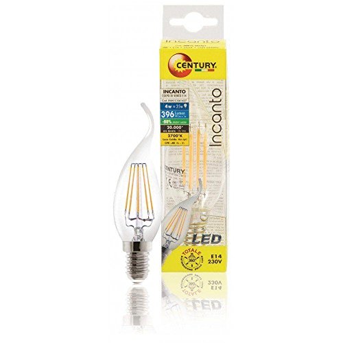 CENTURY Colpo di Vento INCANTO energy-saving lamp 4 W E14 A++ - Lámpara LED (4 W, 35 W, E14, A++, 396 lm, 20000 h)