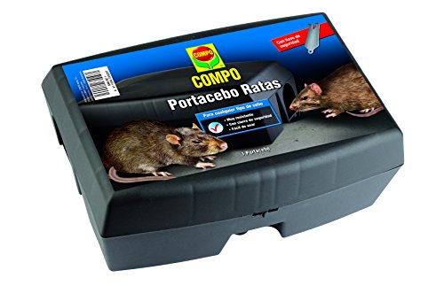 Compo Repelente Barrera Caja portacebos para Ratas, para Colocar cebos para roedores, Plástico, Negro, 12 x 17 x 23.5 cm