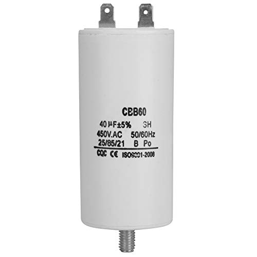 Condensador de bomba de agua CBB60 450V 40uf Nuevo condensador de bomba de agua de alto rendimiento, tamaño pequeño y fácil de instalar para lavadora