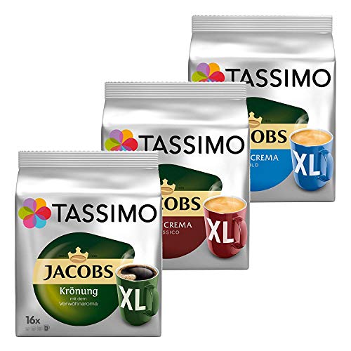 Conjunto de cápsulas de café Tassimo XL en serie, Tassimo, 3 unidades
