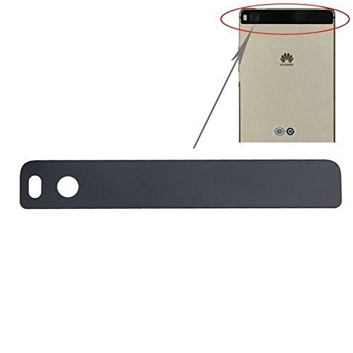 Cristal de repuesto para la lente trasera de la cámara + adhesivo de doble cara compatible con Huawei Ascend P8 de 5,2 pulgadas, GRA L09, color negro