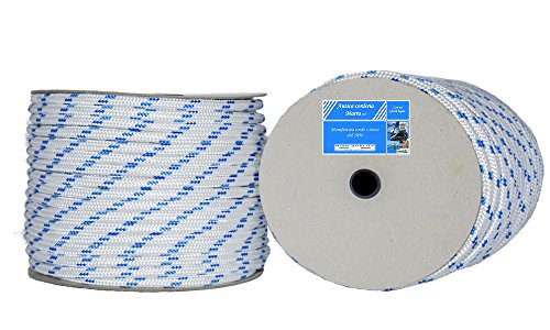 Cuerda 14mm X 50m - azul/blanco, cuerda de amarre, multiusos cuerda, nautica.