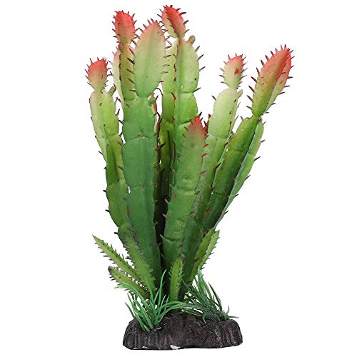 Cuque 【????????? ????】 Hábitats Paisaje de Acuario, terrario de Cactus Planta Realista Modelado de Plantas de Cactus de plástico, para Acuario