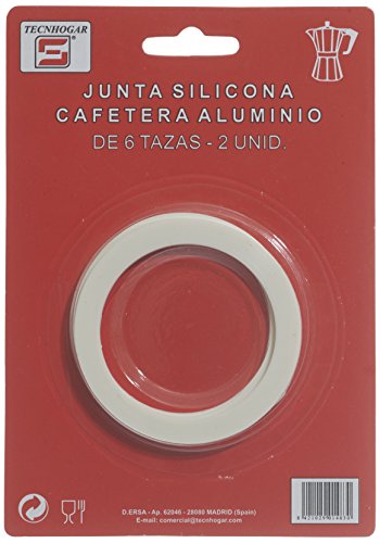 Distribuidora Ersa Junta de Cafetera, Silicona, Blanco, 16,5 x 11,5 x 1 cm