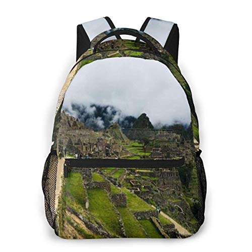 DJNGN Ruinas incas en Perú (2) Mochila Multifuncional: Mochilas Lindas Ligeras Resistentes al Agua para Mochila Escolar Mochila Estampada de Moda