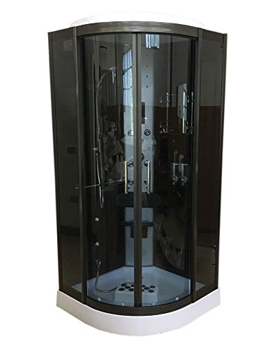DUCHA CABINA DE HIDROMASAJE Modelo Vancouver 100 x 100 cm NUEVA SPA RADIO CROMOTERAPIA