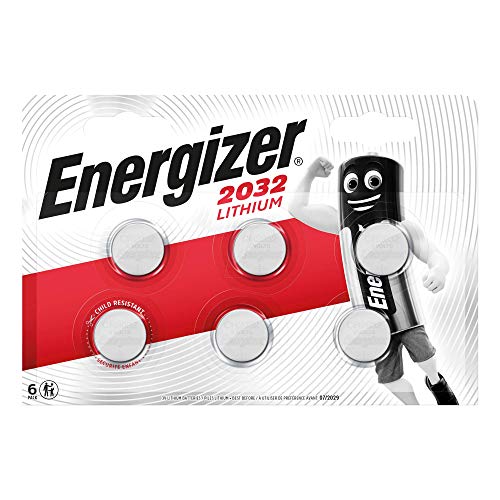 Energizer - Blister de 6 Pilas CR2032 Lithium, Litio, 3 v