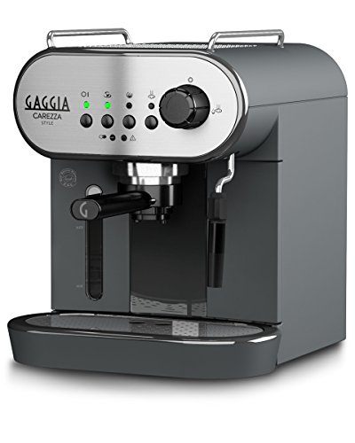 Gaggia RI8523/01 - Cafetera (Independiente, Máquina espresso, 1,4 L, Dosis de café, De café molido, 1900 W, Negro, Acero inoxidable)